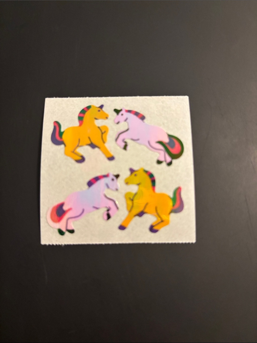 4/$20 Great 7 Pearly Pearly/ Iridescent Unicorn Sticker Mod Vintage 80’s